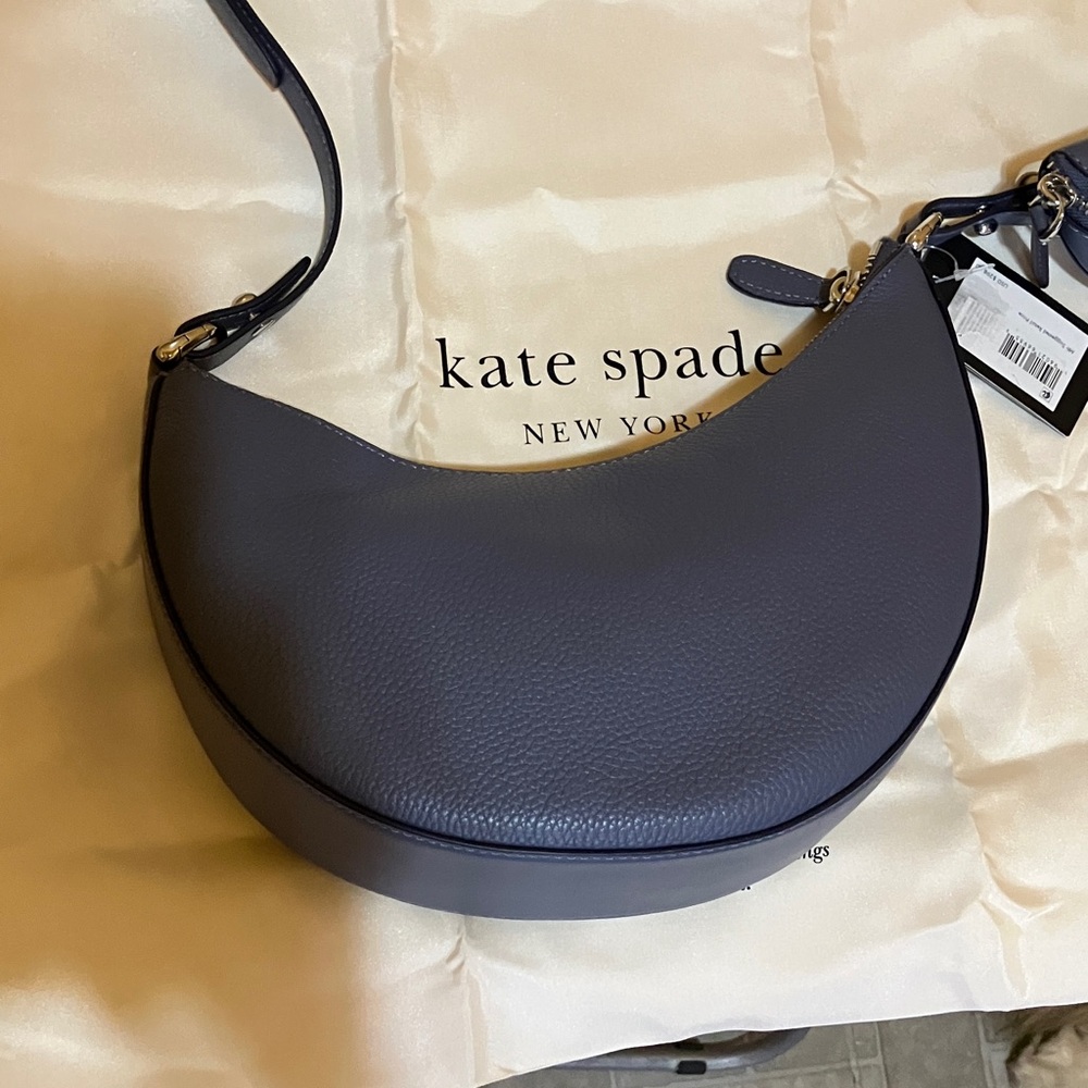 Kate Spade Duo MD Pebble Leather Shldr bag Cunder GRE - Picture 2 of 11